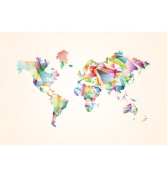 Abstract world map geometric concept Royalty Free Vector