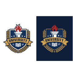 University logo design template Royalty Free Vector Image