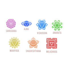 Set of 7 chakras Royalty Free Vector Image - VectorStock