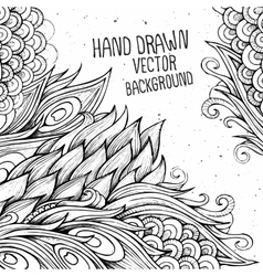 Hand drawn decorative floral vintage Royalty Free Vector