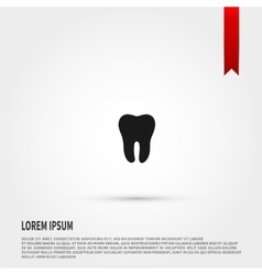 Unhealthy human tooth with caries outline symbol Vector Image