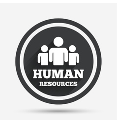 Human resources sign icon HR symbol Royalty Free Vector