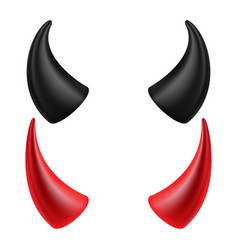 Devil horns halloween evil horns sign Royalty Free Vector