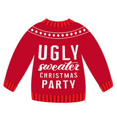 Banner for ugly sweater party Royalty Free Vector Image