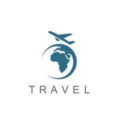 Globe travel logo Royalty Free Vector Image - VectorStock