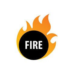 Logo element symbol fire Royalty Free Vector Image
