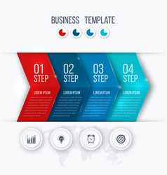 Business project template with arrows Royalty Free Vector