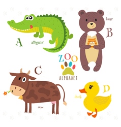 letter d zoo alphabet vector images 35 animals with letter d