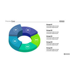 3d donut chart with four groups template Vector Image