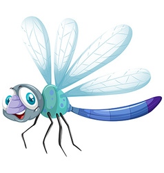 Dragonfly in purple color Royalty Free Vector Image