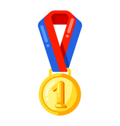 Trophy symbols achievement awards medals with Vector Image