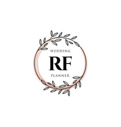 Rf initials letter wedding monogram logos Vector Image