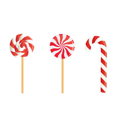 Red lollipop icon cartoon style Royalty Free Vector Image