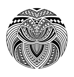 Polynesian ethnic circle tattoo Royalty Free Vector Image