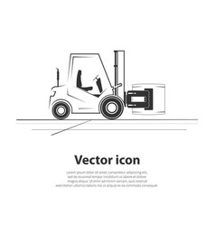 Forklift with paper roll clamp Royalty Free Vector Image