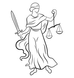 Justice scales Royalty Free Vector Image - VectorStock