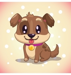 Cute little dog sitting Royalty Free Vector Image
