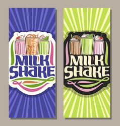 Milkshake set Royalty Free Vector Image - VectorStock