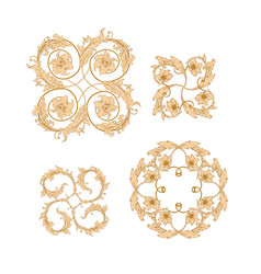 Elements in baroque rococo victorian Royalty Free Vector