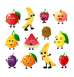 Cartoon fruits Royalty Free Vector Image - VectorStock