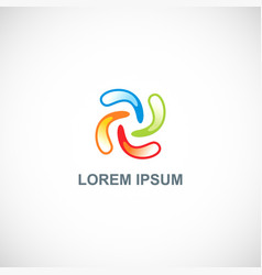 Circle colored loop business logo Royalty Free Vector Image
