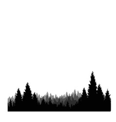 Cool black landscape silhouette tree forest Vector Image