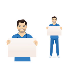Male nurse character Royalty Free Vector Image