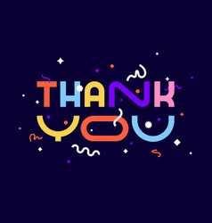 Thank you lettering concept Royalty Free Vector Image