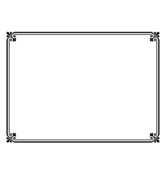 Simple black ornamental decorative frame Vector Image