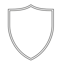 Black and white crossed shield silhouette Vector Image