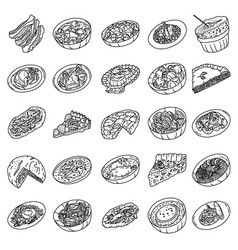 Tarte tatin icon doodle hand drawn or outline Vector Image