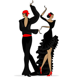 Image of abstract flamenco couple Royalty Free Vector Image