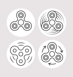 Spinner green line icon Royalty Free Vector Image