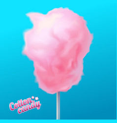 Realistic cotton candy poster Royalty Free Vector Image