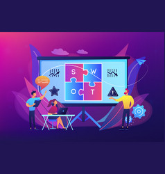 Swot analysis concept Royalty Free Vector Image