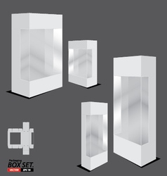 Packaging box design box set isolated on white Vector Image