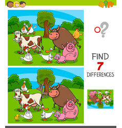 Find differences kids layout for game duck Vector Image