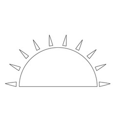 Half Sun Outline Svg