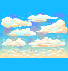 Watercolor pattern with clouds Royalty Free Vector Image