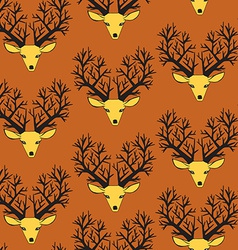 Cute seamless pattern with deers Royalty Free Vector Image
