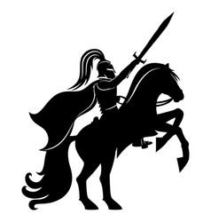 Silhouettes of ancient warriors Royalty Free Vector Image