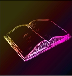 Open book sketch icon Royalty Free Vector Image