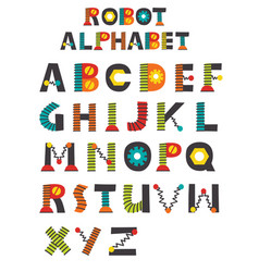 robotic font letter alphabet vector images 78 robotic fonts
