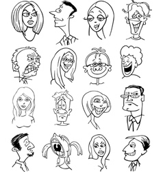 Cartoon people characters Royalty Free Vector Image