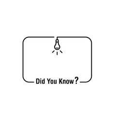 Did You Know Template Post Icon Royalty Free Vector Image Did You Know Template Post Icon Royalty Free Vector Image
