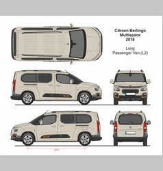 Citroen berlingo passenger van l2 2018-present Vector Image