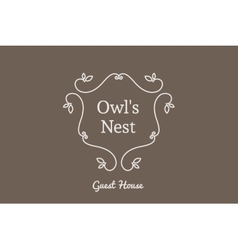 Line art logo template Royalty Free Vector Image