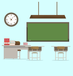 Empty classroom class room interior with desk Vector Image