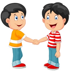 Cartoon their children holding hands Royalty Free Vector