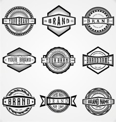 Vintage grunge brand label Royalty Free Vector Image